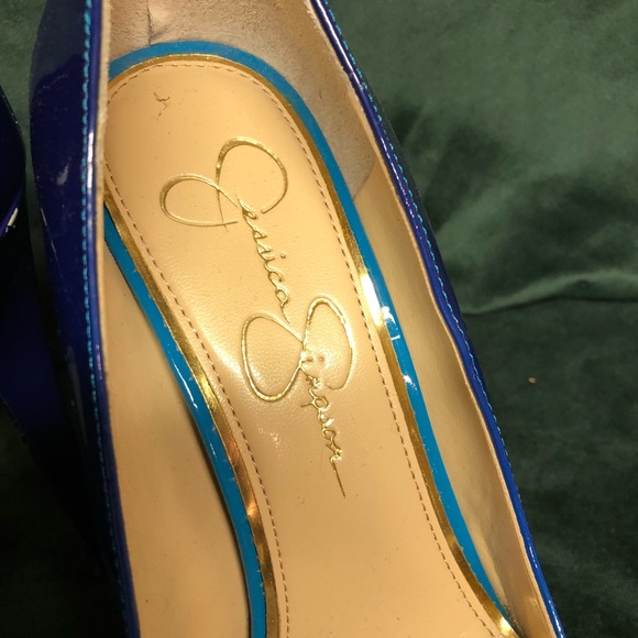Jessica Simpson Blue Ombré Platform Heels 8.5 - Picture 4 of 8